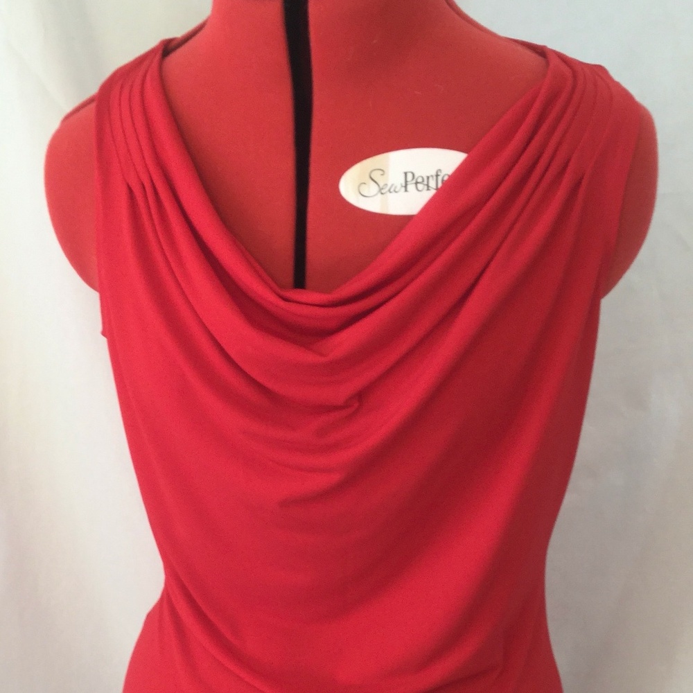 Red Cowl neck Calvin Klein blouse